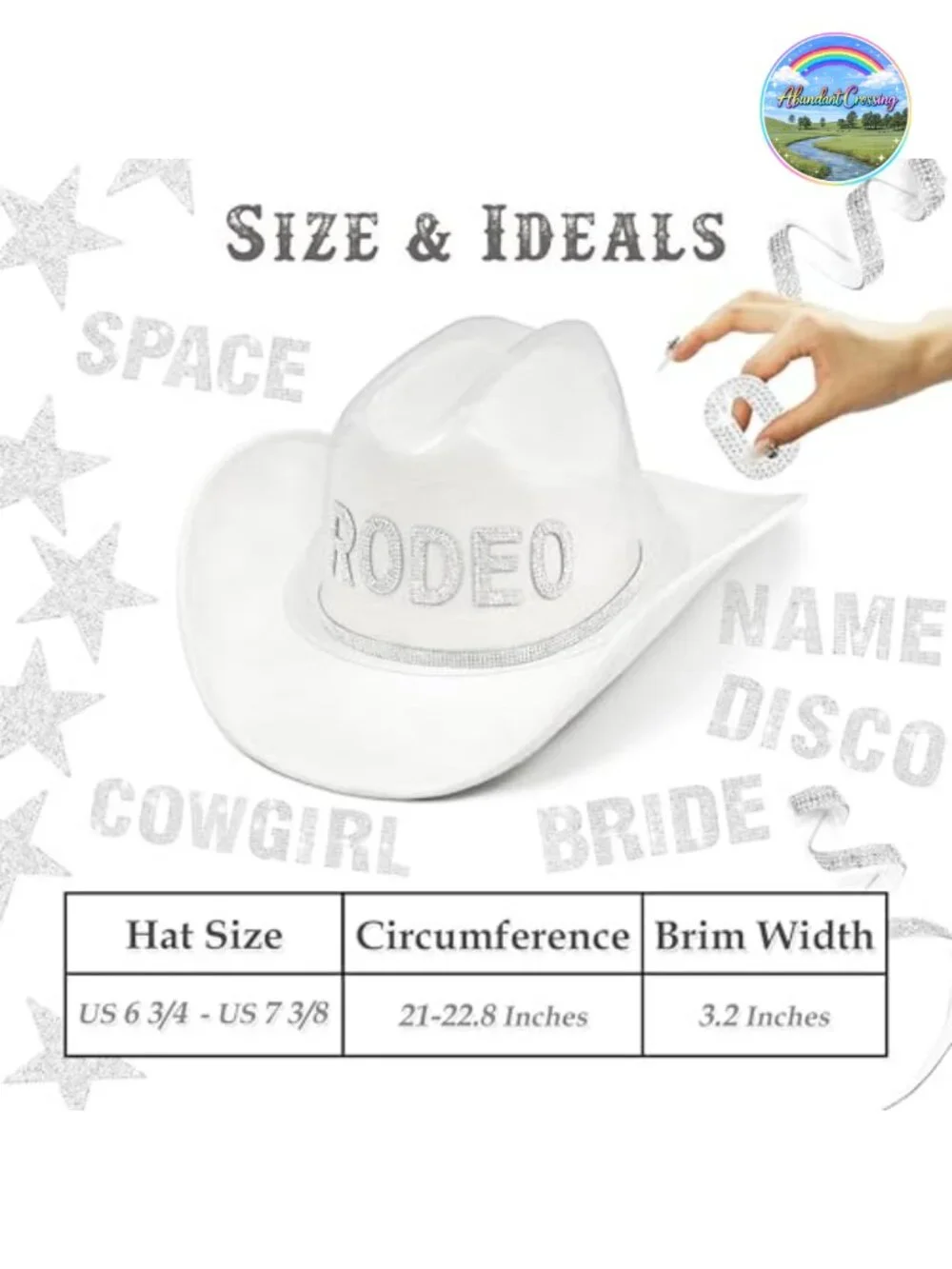 Felt Cowboy Hat Rhinestone DIY Custom Western Cowgirl Hat